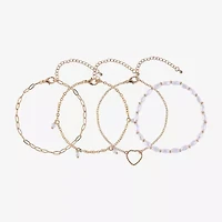 Arizona Gold Tone Womens 4-pc. Bracelet Set