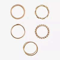 Arizona Gold Tone Womens Butterfly Delicate Ring Set