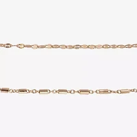 Arizona Gold Tone Chain Womens 9 Inch Curb Ankle Bracelet