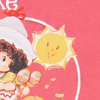 Strawberry Shortcake Oversized Womens Crew Neck Short Sleeve Juniors Graphic T-Shirt