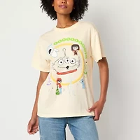 Pixar Main Character Energy Boyfriend Tee Womens Crew Neck Short Sleeve Oversized Juniors Graphic T-Shirt