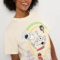 Pixar Main Character Energy Boyfriend Tee Womens Crew Neck Short Sleeve Oversized Juniors Graphic T-Shirt
