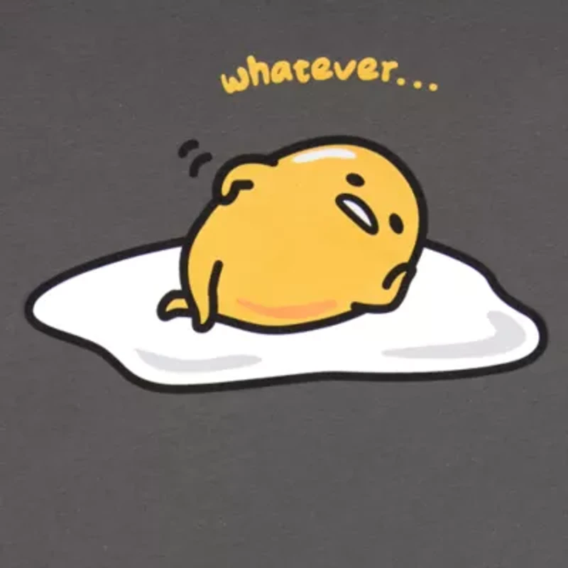 Gudetama Lazy Egg Boyfriend Tee Womens Juniors Crew Neck Short Sleeve Regular Fit Graphic T-Shirt
