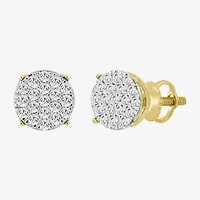 3/4 CT. T.W. Natural White Diamond 10K Gold 8.8mm Round Stud Earrings