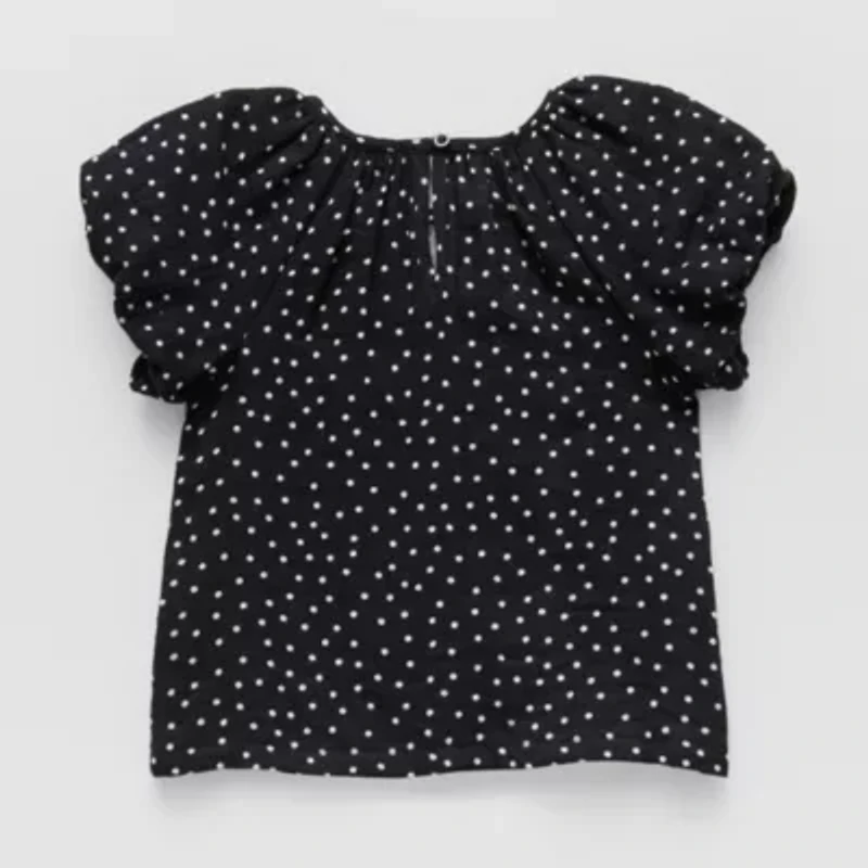 Okie Dokie Toddler & Little Girls Round Neck Short Sleeve Blouse