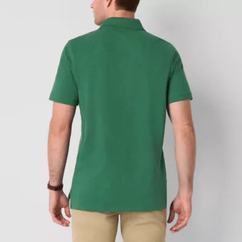 St. John's Bay Premium Stretch Mens Slim Fit Short Sleeve Polo Shirt