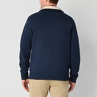 St. John's Bay Cable Mens Long Sleeve Quarter-Zip Pullover Sweater