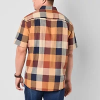 mutual weave Mens Short Sleeve Regular Fit Big and Tall Button-Down Shirt