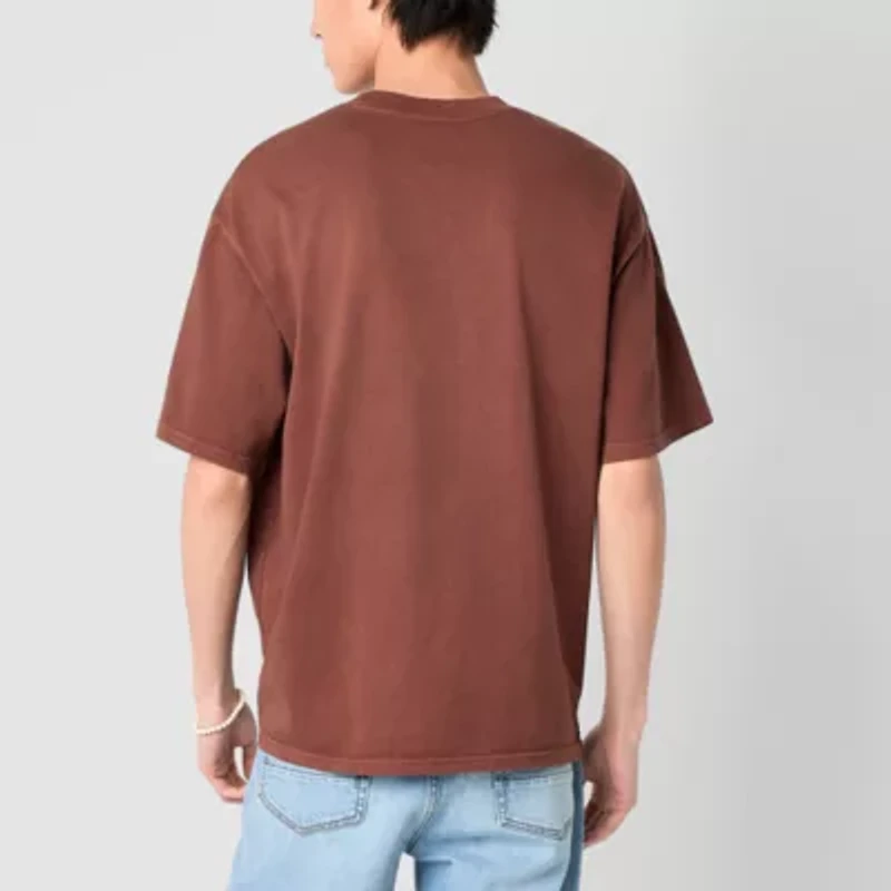 Arizona Mens Crew Neck Short Sleeve Boxy Fit Graphic T-Shirt