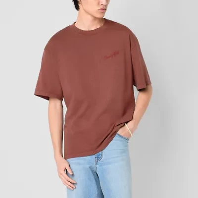 Arizona Mens Crew Neck Short Sleeve Boxy Fit Graphic T-Shirt