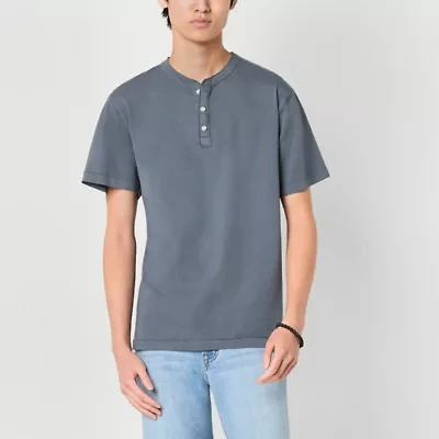 Arizona Mens Short Sleeve Henley Shirt