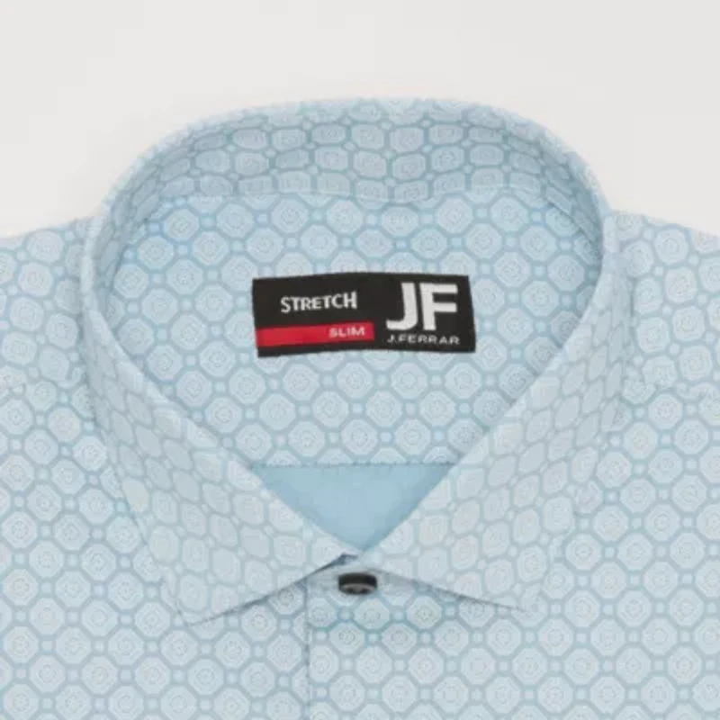 J. Ferrar Ultra Comfort Mens Slim Fit Stretch Fabric Wrinkle Free Long Sleeve Dress Shirt