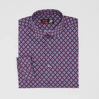 J. Ferrar Slim Ultra Comfort Mens Fit Stretch Fabric Wrinkle Free Long Sleeve Dress Shirt