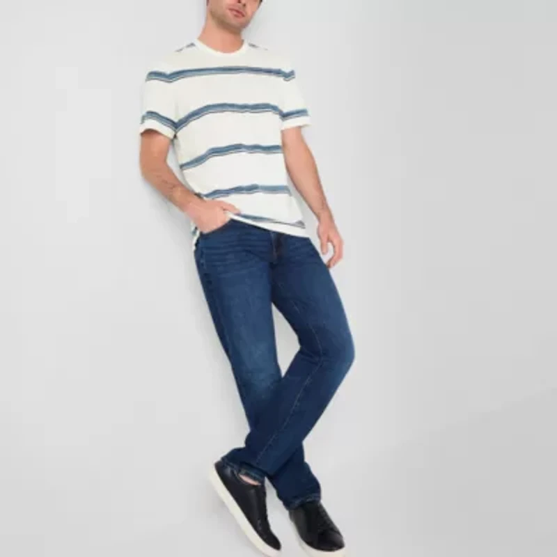 mutual weave Boxy Pique Mens Crew Neck Short Sleeve T-Shirt