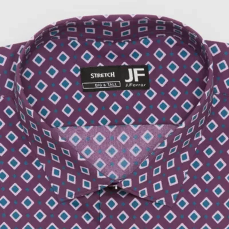 J. Ferrar Big & Tall Ultra Comfort Mens Classic Fit Long Sleeve Dress Shirt