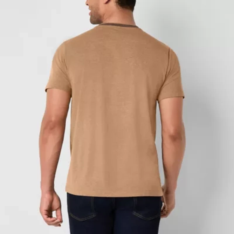 U.S. Polo Assn. Stretch Tipped Mens Crew Neck Short Sleeve Fabric T-Shirt