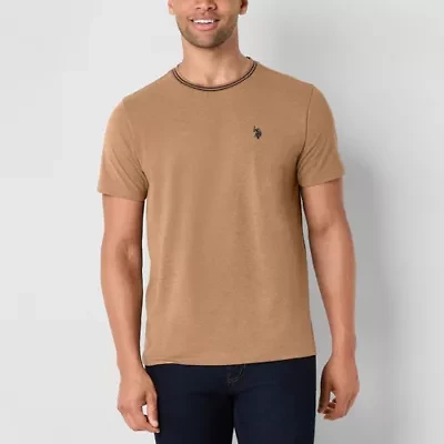U.S. Polo Assn. Stretch Tipped Mens Crew Neck Short Sleeve Fabric T-Shirt