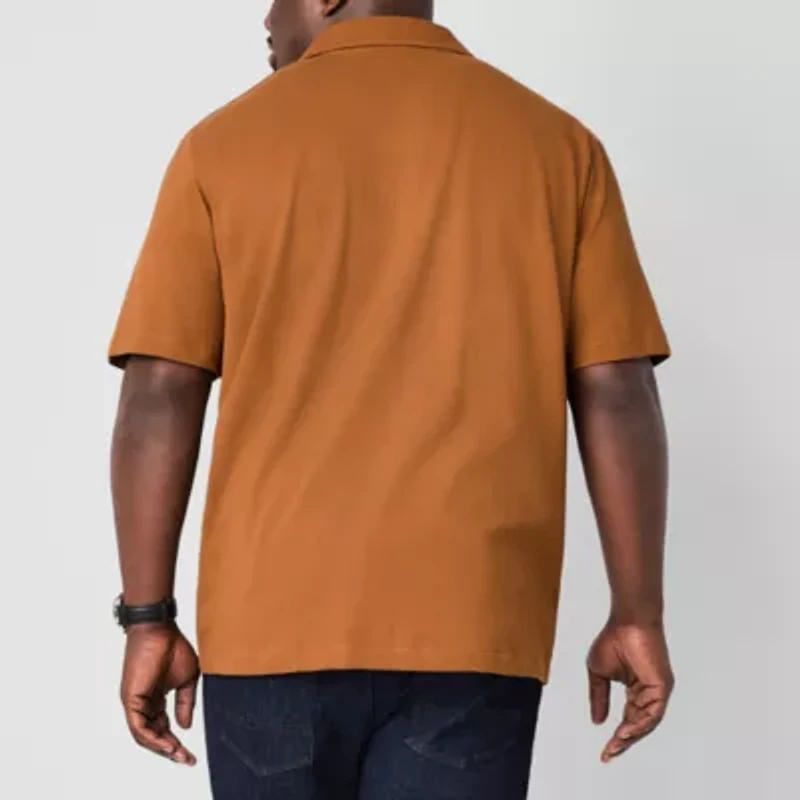 Shaquille O'Neal XLG Mens Short Sleeve Big and Tall Camp Shirt