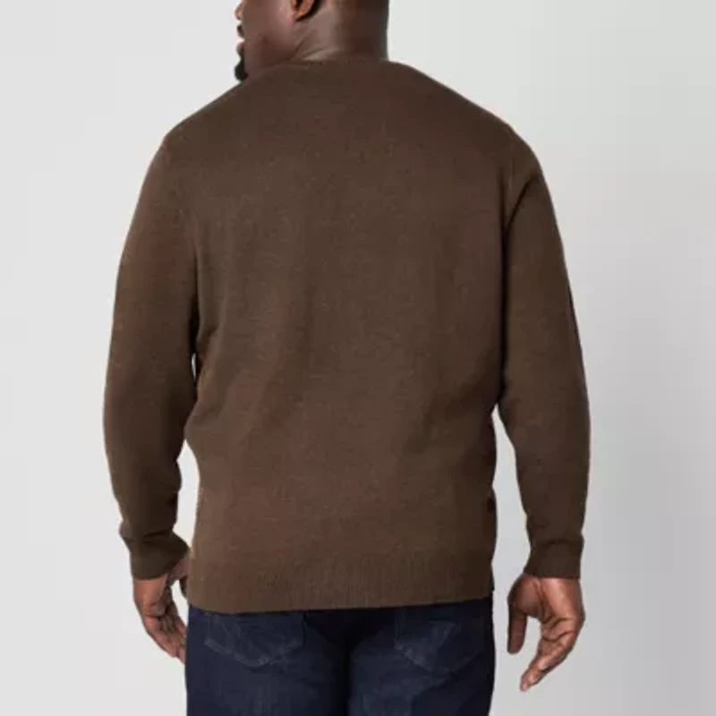Shaquille O'Neal XLG Big and Tall Mens Crew Neck Long Sleeve Pullover Sweater