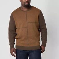Shaquille O'Neal XLG Big and Tall Mens Crew Neck Long Sleeve Pullover Sweater