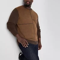 Shaquille O'Neal XLG Big and Tall Mens Crew Neck Long Sleeve Pullover Sweater