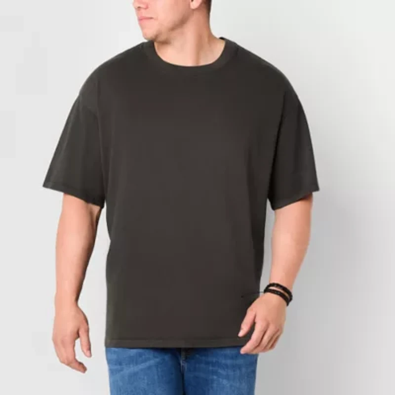 Arizona Big and Tall Mens Crew Neck Short Sleeve Regular Fit Graphic T-Shirt