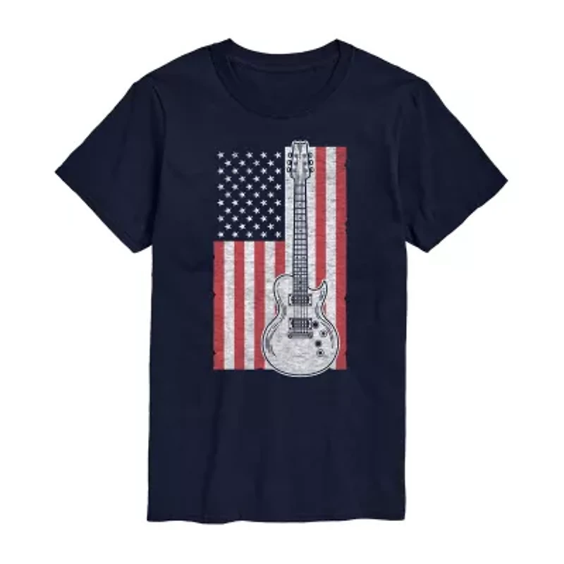 Mens Crew Neck Short Sleeve Classic Fit Big and Tall Graphic T-Shirt