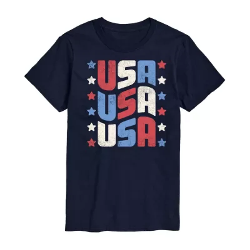 Mens Crew Neck Short Sleeve Classic Fit Big and Tall Graphic T-Shirt