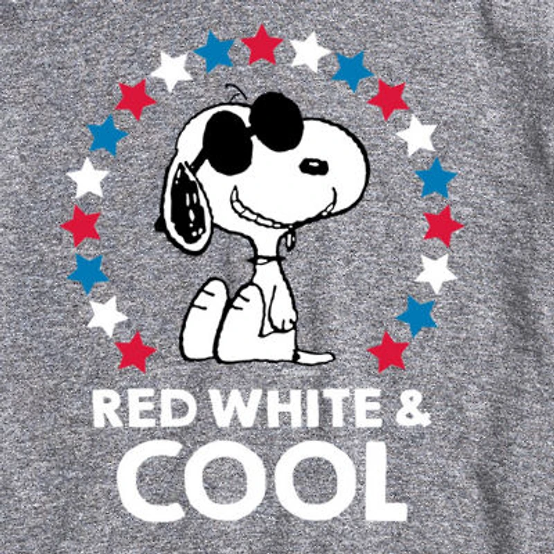 Mens Crew Neck Short Sleeve Classic Fit Peanuts Snoopy Big and Tall Graphic T-Shirt