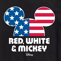Mens Crew Neck Short Sleeve Classic Fit Mickey Mouse Big and Tall Graphic T-Shirt