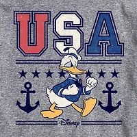 Mens Crew Neck Short Sleeve Classic Fit Donald Duck Big and Tall Graphic T-Shirt