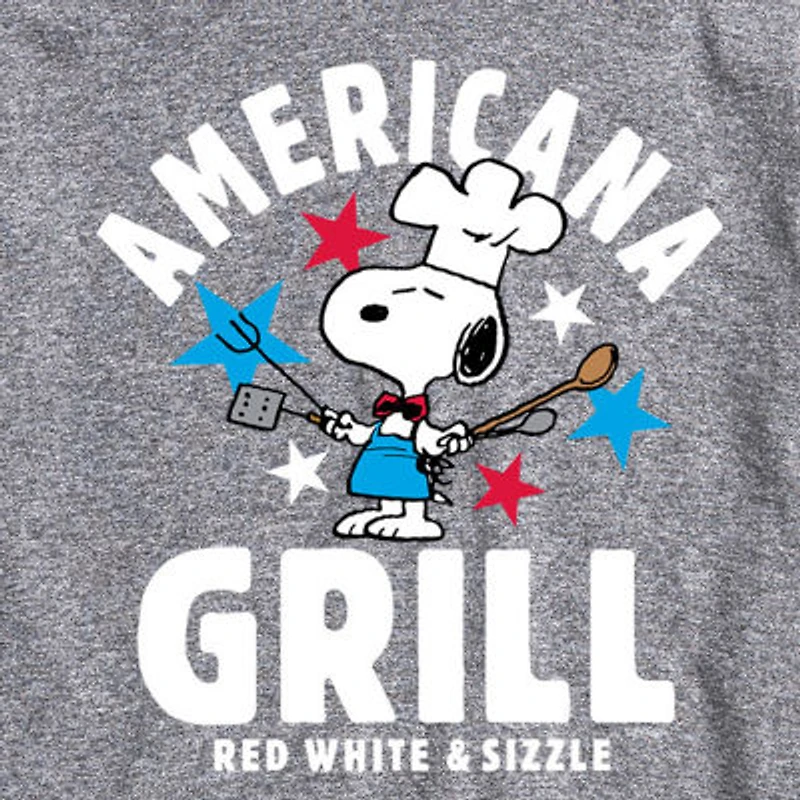 Mens Crew Neck Short Sleeve Classic Fit Peanuts Snoopy Big and Tall Graphic T-Shirt