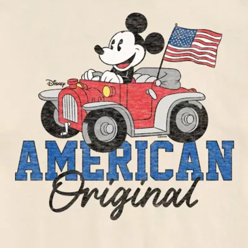 Mens Crew Neck Short Sleeve Classic Fit Mickey Mouse Big and Tall Graphic T-Shirt