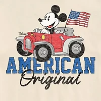 Mens Crew Neck Short Sleeve Classic Fit Mickey Mouse Big and Tall Graphic T-Shirt