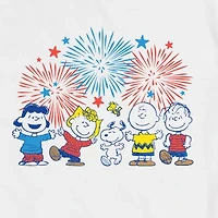 Mens Crew Neck Short Sleeve Classic Fit Peanuts Snoopy Big and Tall Graphic T-Shirt