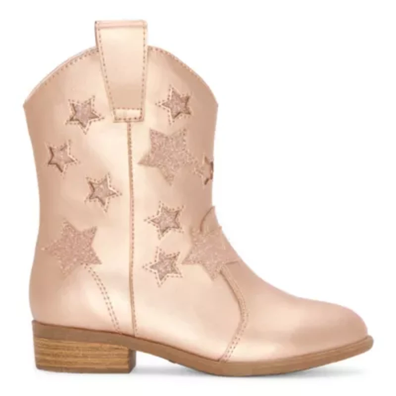 Thereabouts Little & Big Kid Girls Sienna Block Heel Cowboy Boots