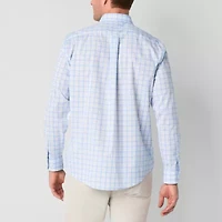Stafford Mens Long Sleeve Regular Fit Button-Down Shirt