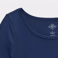 St. John's Bay Womens Easy-on + Easy-off Crew Neck Long Sleeve Adaptive T-Shirt