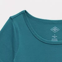 St. John's Bay Womens Easy-on + Easy-off Crew Neck Long Sleeve Adaptive T-Shirt