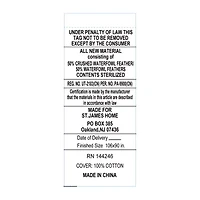 Royal Velvet Lightweight White Goose Nano Down And Feather Comforter