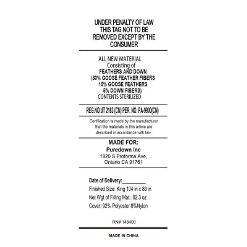 Peacenest All Season Microfiber White Goose Down And Feather Fiber Comforter