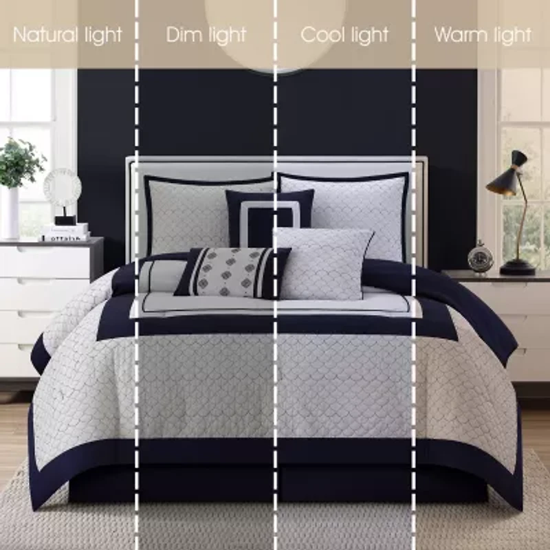 Stratford Park Aileen 7-pc. Geometric Lightweight Comforter Set