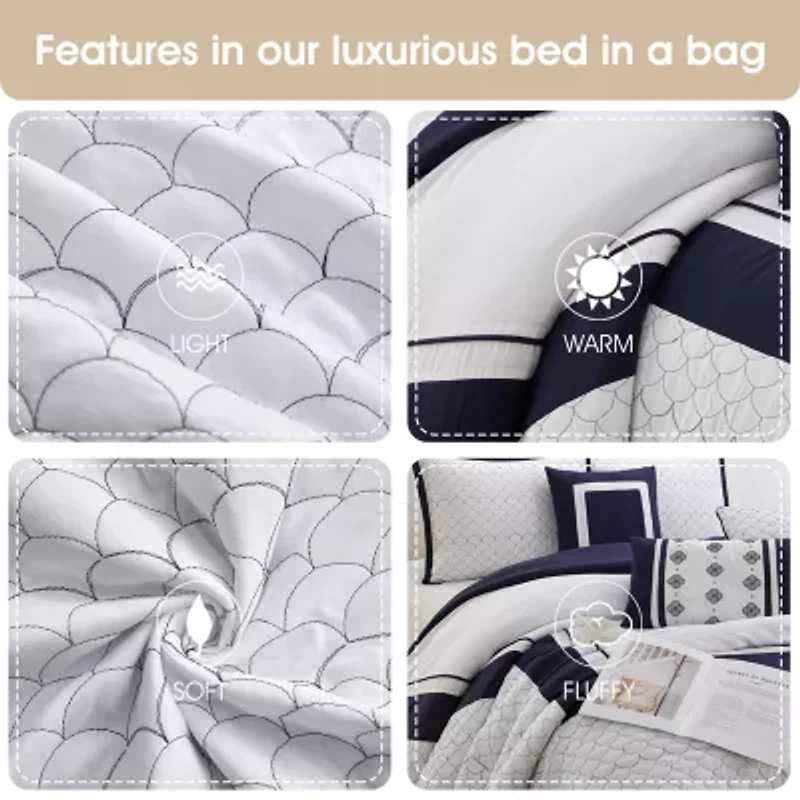 Stratford Park Aileen 7-pc. Geometric Lightweight Comforter Set