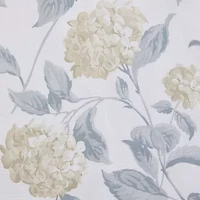 Laura Ashley Hydrangea Rod Pocket Light-Filtering Set of 2 Curtain Panel