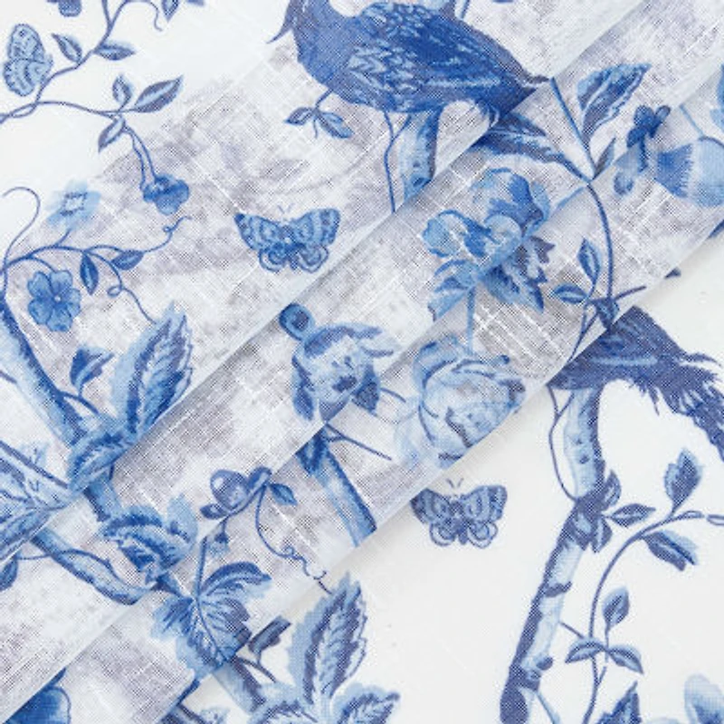 Laura Ashley Summer Palace Rod Pocket Sheer Set of 2 Curtain Panel