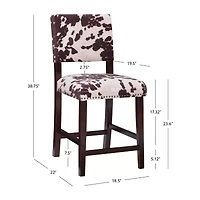 Sante Fe Upholstered Nailhead Barstool with Back