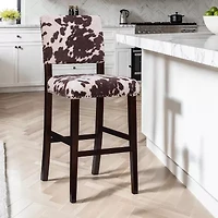Sante Fe Upholstered Nailhead Barstool with Back
