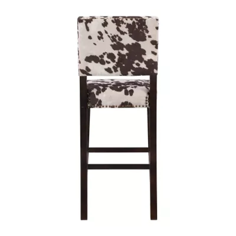 Sante Fe Upholstered Nailhead Barstool with Back
