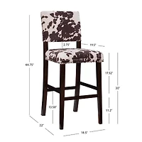 Sante Fe Upholstered Nailhead Barstool with Back