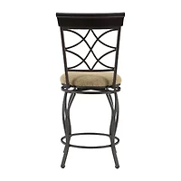 Curved-Back Swivel Barstool